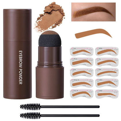 Kit de Poudre à Sourcils FeiCuiYun avec 4 couleurs et accessoires