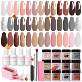 Kit de Poudres à Ongles AZUREBEAUTY avec 20 couleurs différentes