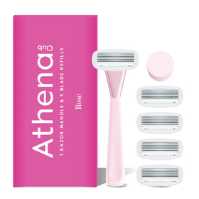 Kit de rasage Athena Club femme avec 5 lames en rose