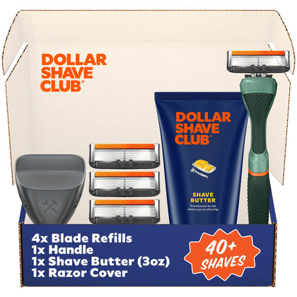 Kit de Rasage Dollar Shave Club avec 4 recharges de rasoir et Shave Butter