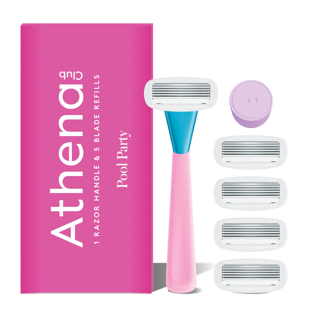 Kit de rasage femme Athena Club avec 5 lames en acier inoxydable
