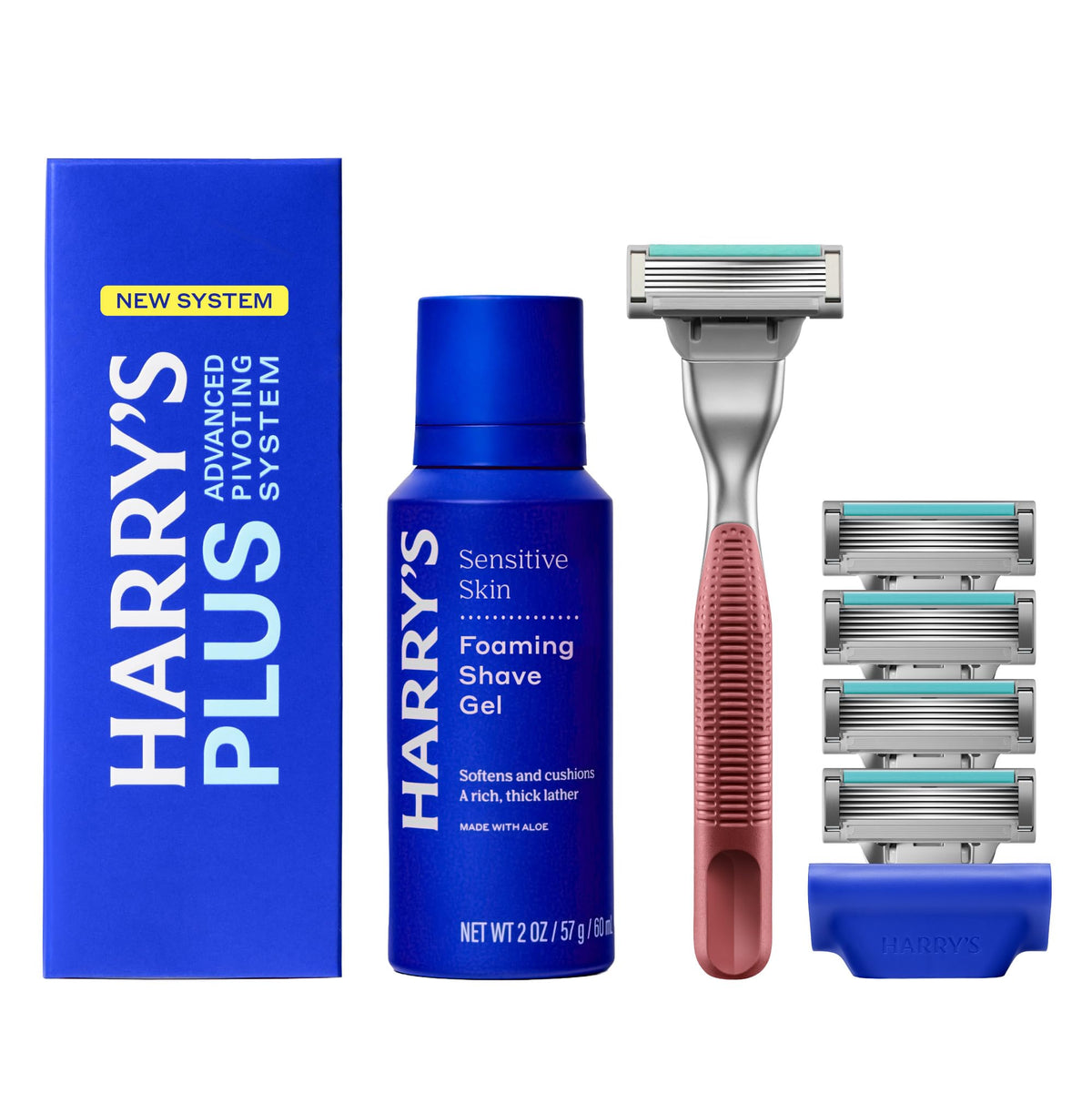 Kit de Rasage Harry's Plus avec poignée métallique et gel à raser