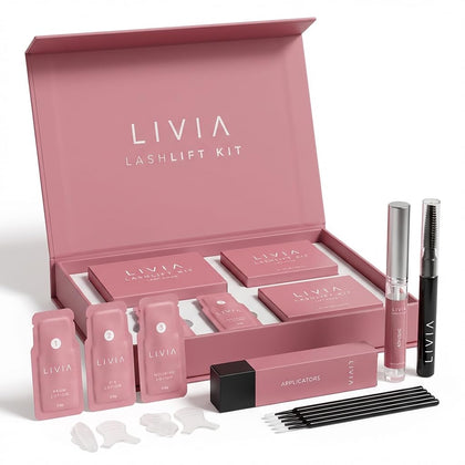 Kit de Rehaussement de Cils LIVIA avec ingrédients et outils