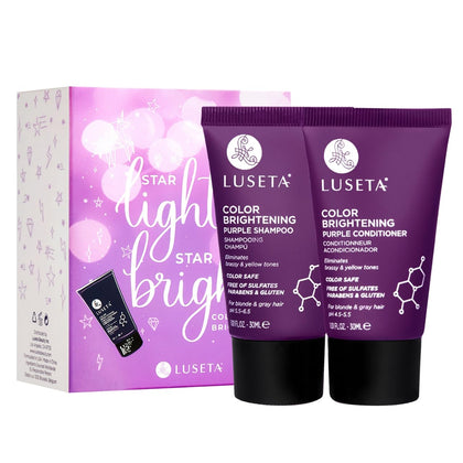 Kit de shampooing et après-shampooing violet L LUSETA 30ml face