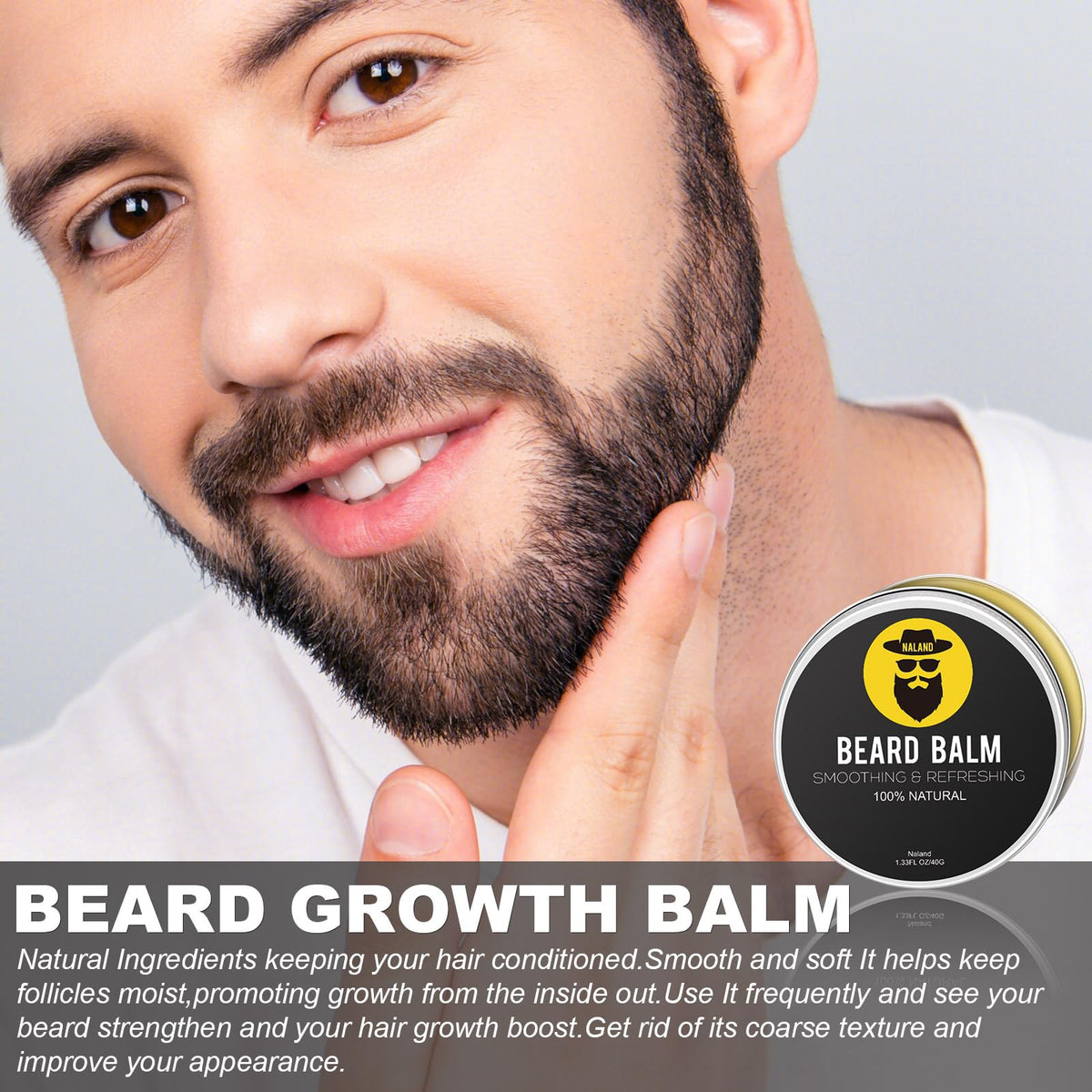 Kit de soin de barbe Naland dans une boîte cadeau