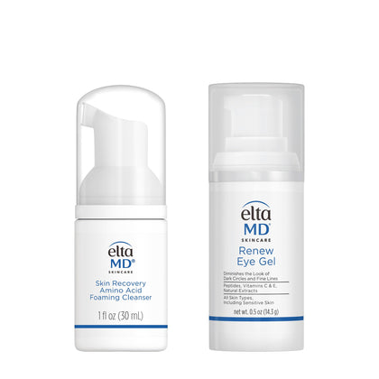 Kit de soins EltaMD avec nettoyant moussant et gel contour des yeux