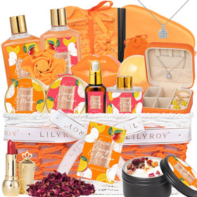 Kit de Soins Spa LILY ROY 23 pièces avec panier tressé