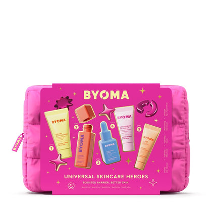 Kit de Soins Universel BYOMA 5 pièces avec nettoyant et crème solaire