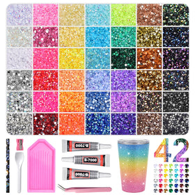 Kit de strass en résine Gybver 42000 Pcs avec divers strass colorés