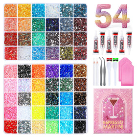 Kit de strass en résine Homsoil avec 54000 pièces de 4mm