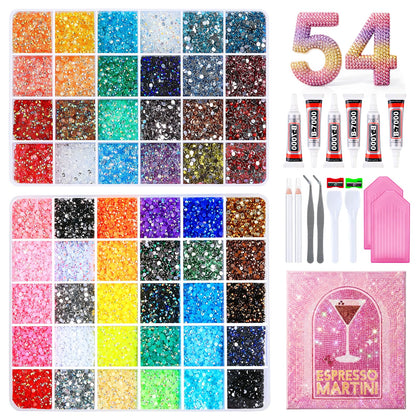 Kit de strass en résine Homsoil avec 54000 pièces de 4mm