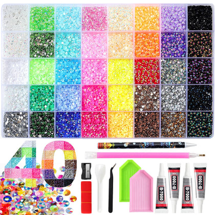 Kit de strass en résine HRLbrc avec 50000 pcs 3mm dans une boîte de rangement