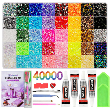Kit de Strass Gikboup 40 000 pièces avec outils de bricolage
