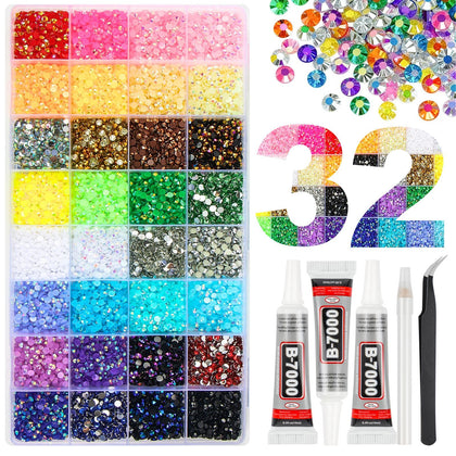 Kit de strass HRLbrc avec 20000 strass 4mm et colle B7000