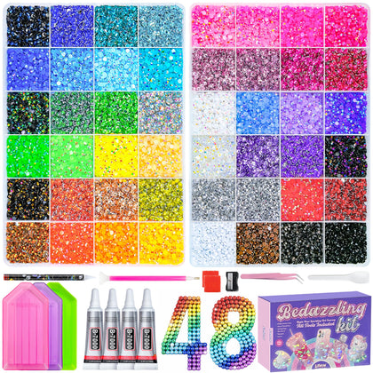Kit de strass LOTWOW avec 70000 pièces et outils en boîte colorée