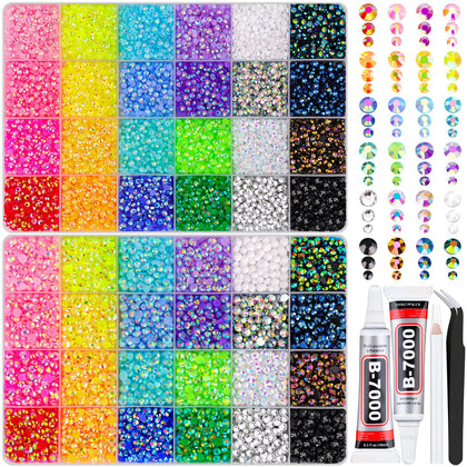 Kit de strass multicolores TINKRSTUFF avec 22000 pièces