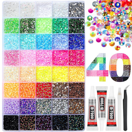 Kit de strass résine HRLbrc avec 50000 pièces multicolores