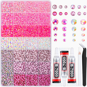 Kit de strass roses BELLEBOOST avec 20000 pièces et boîte