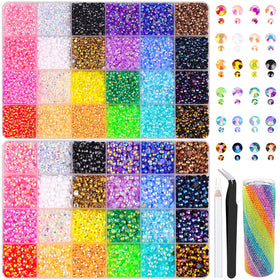 Kit de strass TINKRSTUFF avec 30600 pièces dans deux boîtes de rangement