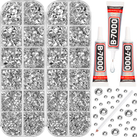 Kit de strass Worthofbest 11000PCS avec colle B7000