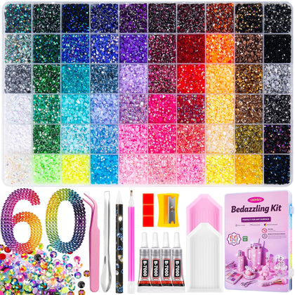 Kit de strass YKHSIY avec 48000 pièces de strass colorés