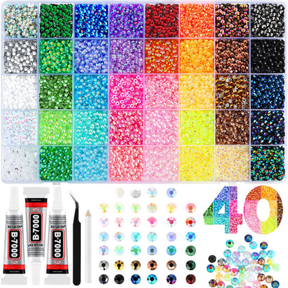 Kit de strass Zefy avec 19000 strass 4mm dans une boîte d'organisation