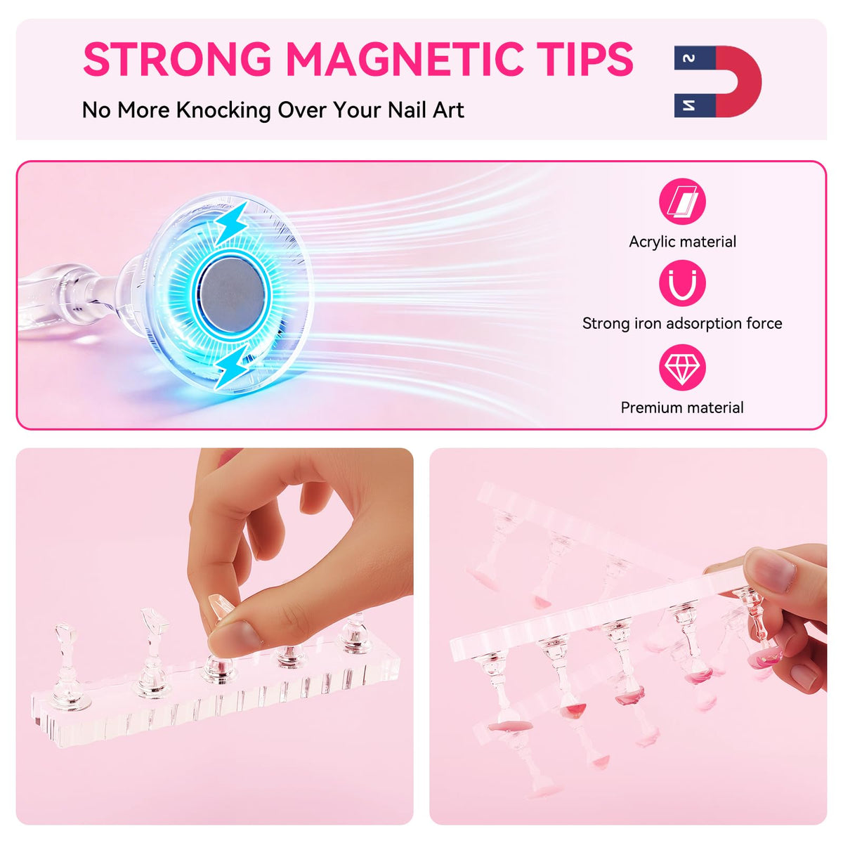 Kit de supports d'ongles ESUOHYM avec boîte de rangement