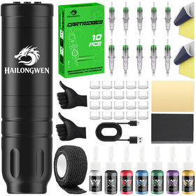 Kit de tatouage HAILONGWEN complet avec machine et accessoires