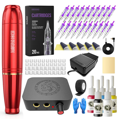 Kit de tatouage Wormhole avec machine à tatouer et accessoires
