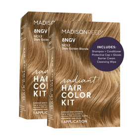 Kit de teinture capillaire Madison Reed 8NGV avec emballage et accessoires