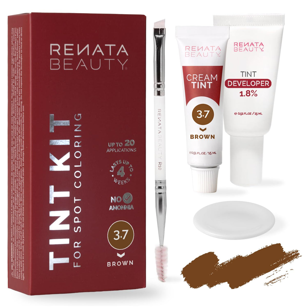 Kit de teinture cheveux RB RENATA BEAUTY vue avant avec teinture et pinceau