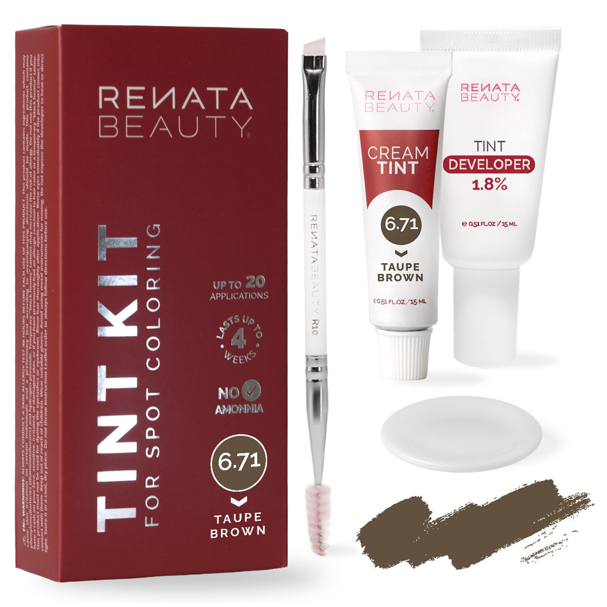 Kit de teinture RB RENATA BEAUTY avec crème colorante et pinceau d'application