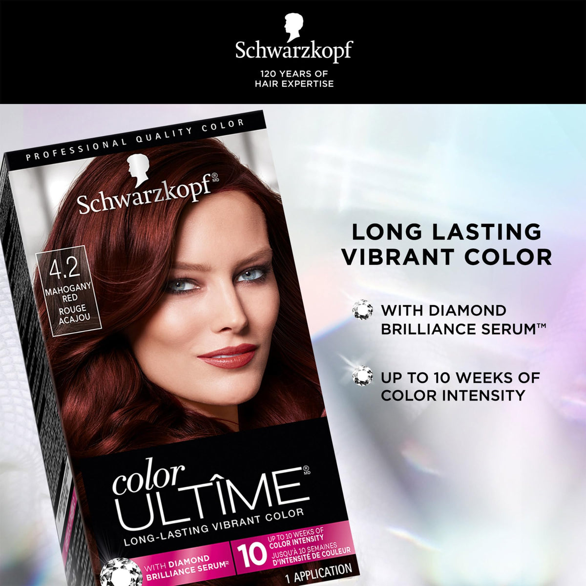 Kit de teinture Schwarzkopf Color ULTÎME avec crème colorante et gants