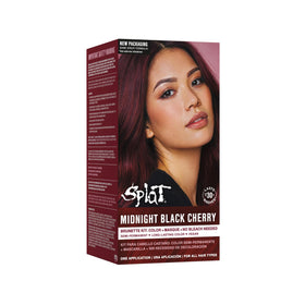 Kit de teinture semi-permanente Splat Cerise Noire avec gants et instructions