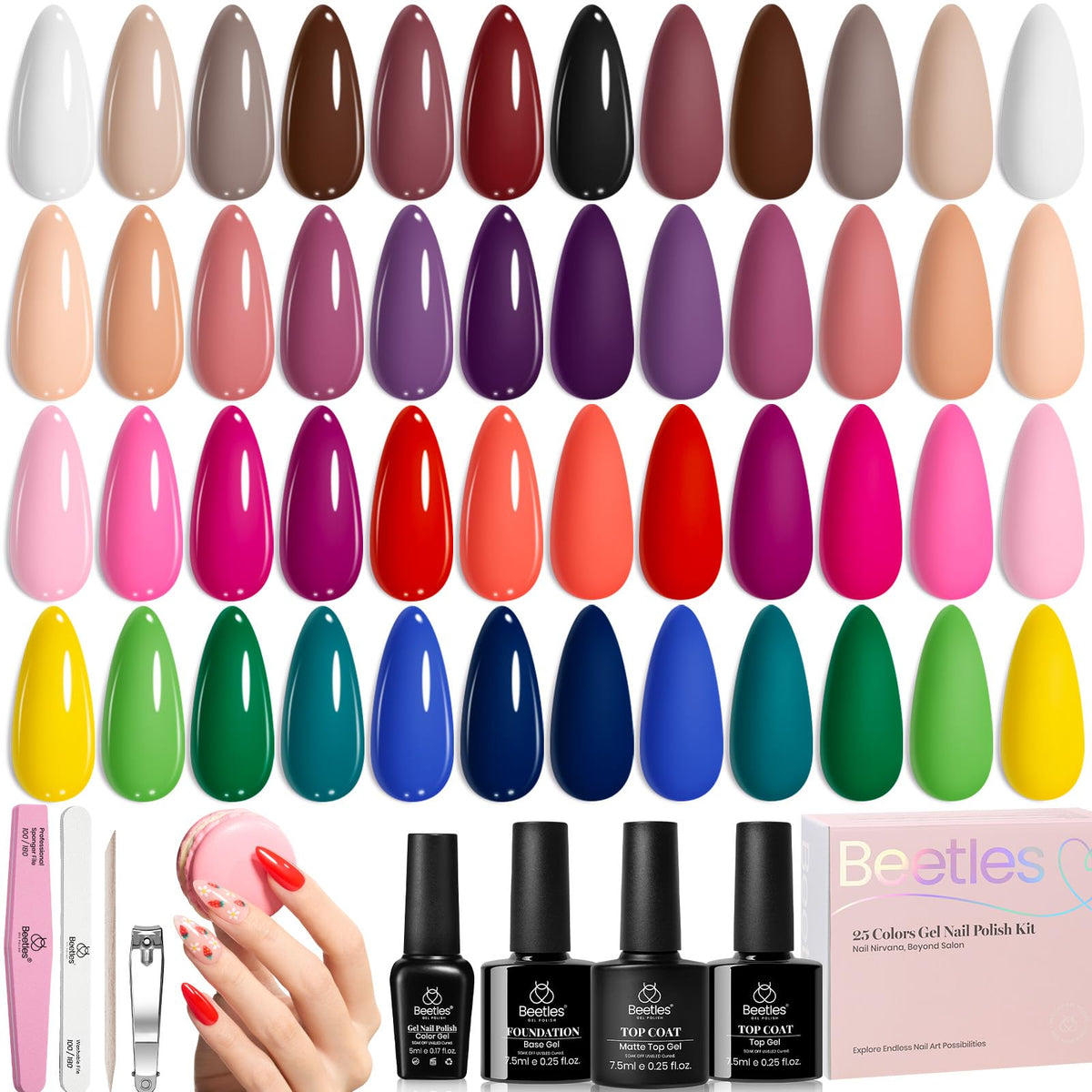 kit de vernis à ongles beetles Chic Outfits avec 25 couleurs