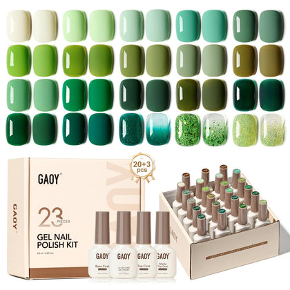 Kit de vernis à ongles GAOY avec 20 couleurs et accessoires