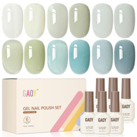 Kit de vernis à ongles GAOY avec 6 couleurs douces