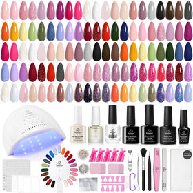 Kit de vernis à ongles gel beetles avec 35 couleurs et lampe UV