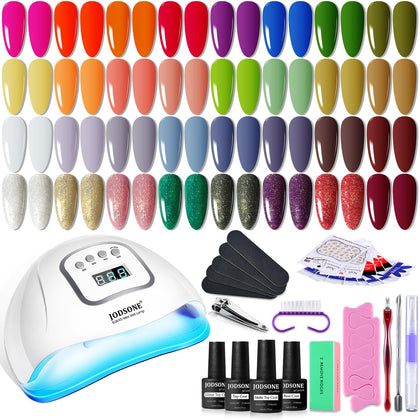 Kit de Vernis à Ongles Gel JODSONE 32 couleurs avec lampe UV vue de face