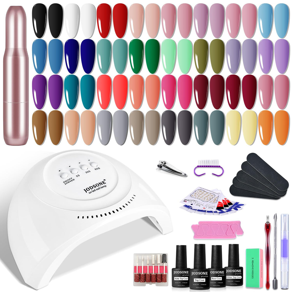 Kit de vernis à ongles gel JODSONE avec 36 couleurs et lampe UV