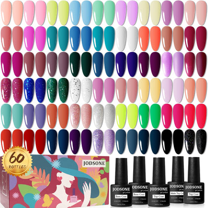 Kit de vernis à ongles gel JODSONE avec 55 bouteilles de couleurs