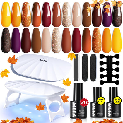 Kit de vernis à ongles gel MEFA avec lampe UV et accessoires