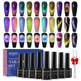 Kit de Vernis à Ongles Gel MIZHSE incluant 8 couleurs