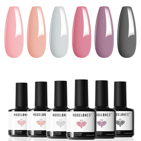 Kit de vernis à ongles gel modelones avec 6 flacons de 7 ml