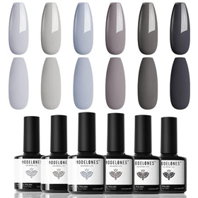 Kit de vernis à ongles gel modelones avec 6 flacons de couleurs tendance