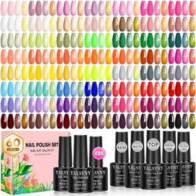 Kit de vernis à ongles gel YALSYNY 60 Pcs avec 55 couleurs