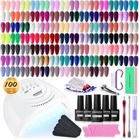 Kit de vernis à ongles JODSONE avec 95 couleurs et lampe UV vue de face