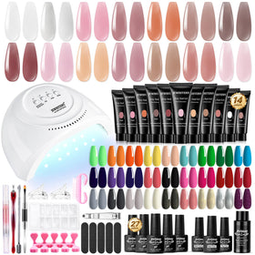 Kit de vernis à ongles Poly Gel JEWHITENY avec lampe UV