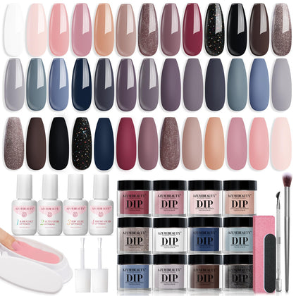 Kit de vernis à tremper AZUREBEAUTY 31 pièces avec 20 couleurs