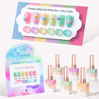 Kit de vernis gel Double Rhythm 6 Pcs 15 ML avec couleurs variées